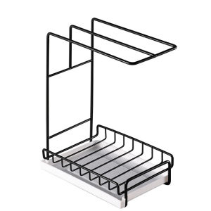 Kitchen Supplies Stainless Steel Rack Drain Rack Wall-mounted Dishcloth Sponge Storage Rack
