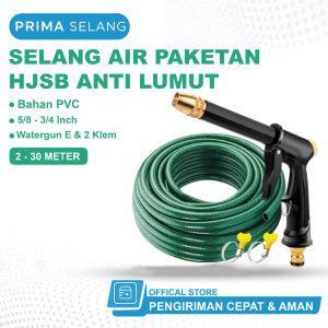 Prima Selang Selang Air Cuci Motor 15 Meter Dengan Semprotan Air Watergun Jet Spray Alat Siram Tanaman Dengan Selang Air Anti Lumut Tebal Berkualitas