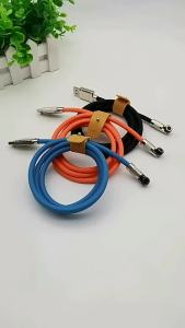 6a120w 540หมุนแม่เหล็กสายชาร์จอย่างรวดเร็ว USB เพื่อ Type-C Micro-USB 1.5เมตรซิลิโคนเหลวสายชาร์จข้อมูลสำหรับ Samsung iPhone