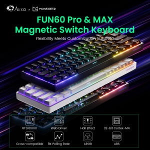 Akko MonsGeek FUN60 PRO&MAX HE Machanical Keyboard Magnetic Switch 60% Gaming Keyboard Rapid Trigger 8K Custom Keyboard