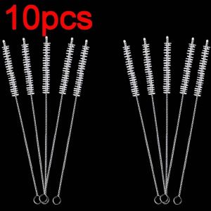 Stainless Steel Straw Cleaning Brush Milk Bottle Long Handle Straw Brushes Multipurpose Household Clean Tool