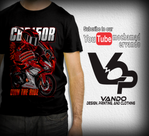 KAOS MOTOR HONDA CBR150R BUSHIDO - KAOS DISTRO PRIA WANITA - KAOS PENDEK KATUN MURAH - KAOS CUSTOM