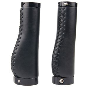SKJK Đi xe đạp Phụ kiện MTB Còng MTB Tay Lái Bìa Khóa Bar End Đường Xe Đạp Xe đạp Grip Bìa Bike Retro xe đạp Grips Xe đạp Tay Cầm Nắm Xe đạp Da Bò Grips