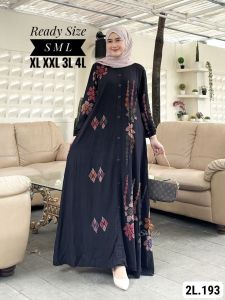 MULTICOLOUR DRES GAMIS TWILL RAYON CANDI MEKAR GAMIS BATIK CAP ABSTRAK PEKALONGAN