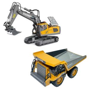 Combo Xe Máy Xúc Xe BenXe Ủi Xe Xúc Lật-Gầu Sắt Thùng Sắt Các Loại Xe Công Trình Pin Sạc Cho Bé Xe Điều Khiển Từ Xa Cho Bé