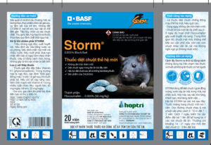Hộp thuốc diệt chuột Storm 0.005% (hộp 5 gói x 20 viên) (Bao bì mới)