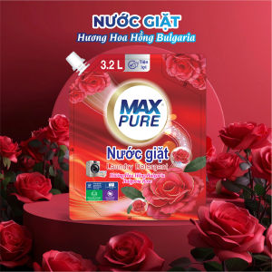 Nước Giặt maxpure hương hoa hồng bungaria  túi 32L