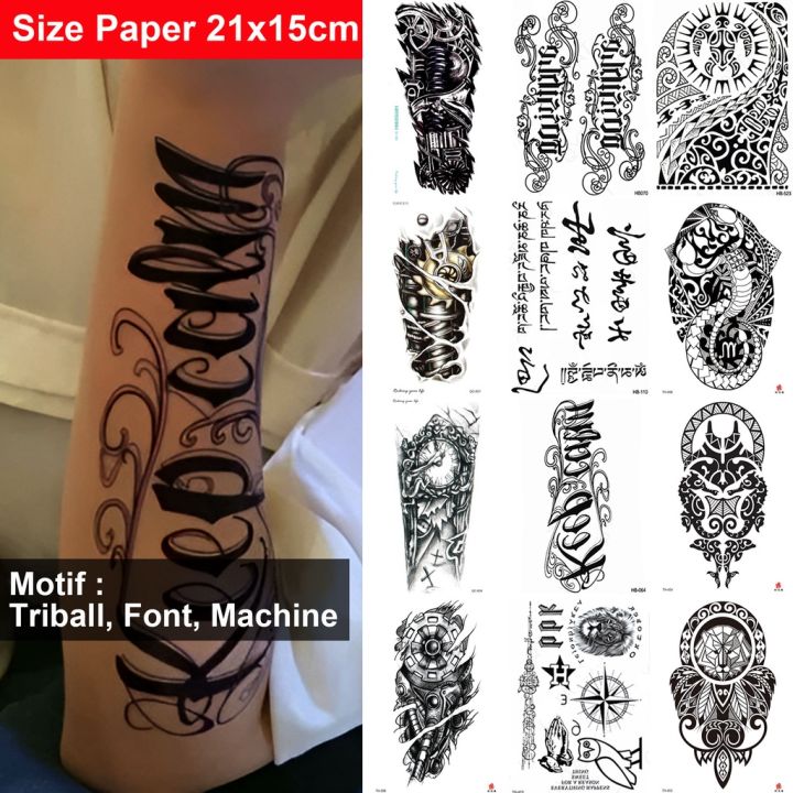 Tato Temporer Tribal Font Machine Sticker Z3