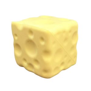 YEAHAP Super Soft Cheese Squeezed Cube 6cm Realistic Slow Rebound Fidget Toy Portable Elastic Cheese Squishy Toy Office Desk Toy
