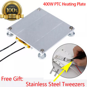 【Free Tweezers】220V LED Lamp Beads Remover Demolition Chip Welding Metal Solder Station PTC Heating Plate LED Remover PTC Heating Soldering Chip Remove Welding Station Split Plate 300W PTC Split Plat
