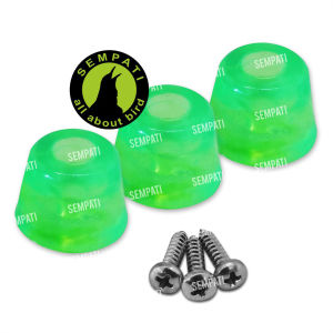 SEMPATI Kaki Tebok Sangkar Kandang Burung Lovebird Murai Pleci Kacer Kenari Ciblek Aksesories Tambahan Kaki Tebok Sangkar Kandang Burung Transparan