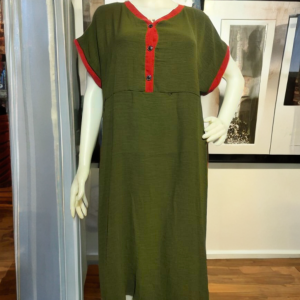 Dress Salma Korea Style - Long Dress Kancing Buka Bahan Crinkle Airflow Elegan Flowly & Stylis
