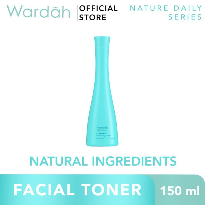 Wardah Nature Daily Seaweed Balancing Toner 150 ml Toner Non Alcohol Untuk Kulit Normal Toner Melembabkan Dan Mengurangi Pori Toner Dengan Ekstrak Seaweed Lazada Lazada Indonesia