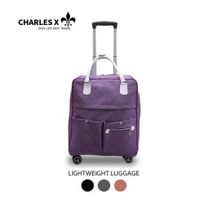 Charles X Luggage Large capacity carousel wheel waterproof Oxford cloth folding bag