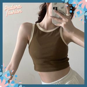 Áo ba lỗ sát nữ nách áo croptop viền kẻ trẻ trung Padora-A130
