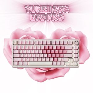 YUNZII B75 Pro Pink Tri-mode 4000mAh Mechanical Keyboard (KeyEng) | รับประกัน 1 ปี
