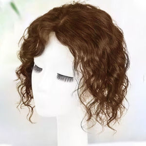 เม็ดเปลี่ยนผมบนศีรษะ มีสไตล์ ม้วนขนสัตว์ ชิ้นวิกผม ร้อน หนังศีรษะจําลอง ผู้สูงอายุและผู้สูงอายุ ปกปิดผมสีขาว ชิ้นวิกผม