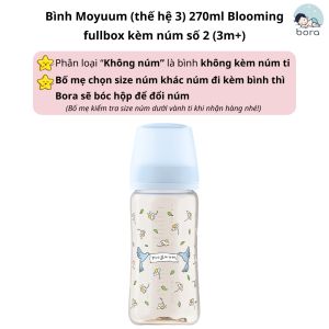Bình sữa Moyuum Hàn Quốc thế hệ 3 80ml/170ml/270ml/330ml [Được chọn núm 0 - 4][Cam kết chính hãng]