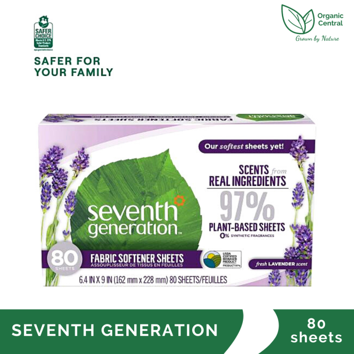 Seventh Generation Lavender Fabric Softener Sheets 80 Sheets | Lazada PH