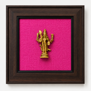 Brass Lord Murugan Statue Wall Hanging Frame | Pooja Room Wall Decor for Home Temple & Spiritual Gift (Size - 9x9 Inch | Pack of 1 Pc)