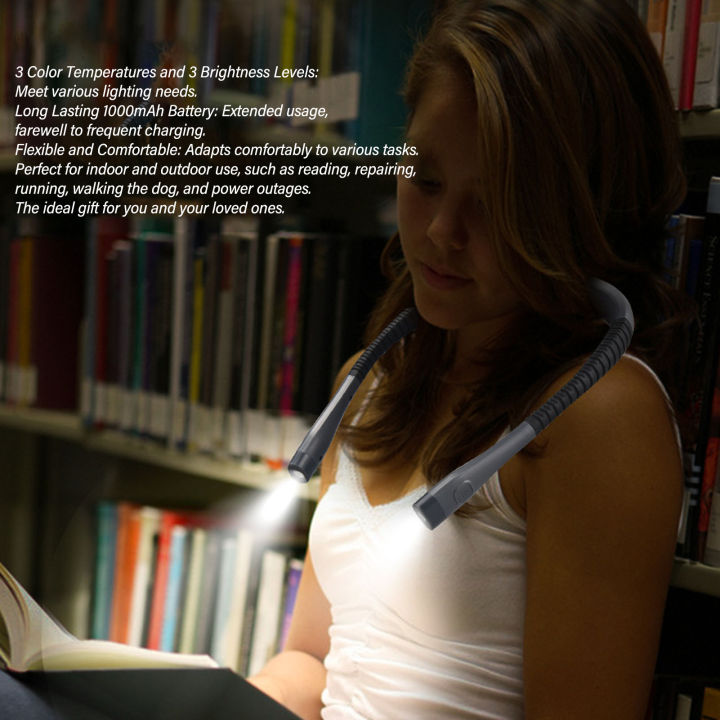 rechargeable neck book light