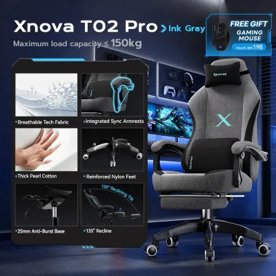 Xpanse Xnova pro gaming chair office chair adjustable ergonomic chair kerusi office pejabat -3 Years Official Warranty