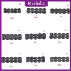 Mazhaha 10Pcs Black Carbon Brush Holder Cap Brushes Cover 13 14 15 16 18 20 22mm