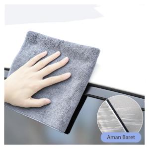 Kain Lap Microfiber Motor Mobil Premium Merek KOTAKIN 30x30 40x40 Bagus Daya Serap Tinggi Warna Abu Abu HARGA TERMURAH PROMO !!!