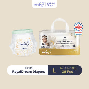 Hoppi RoyalDream Baby Diaper Pants M42/L38/XL32/XXL28 (1 Pack) 100% 7 Chemicals-Free*
