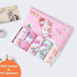 ZEEMIN 5 Packs/Box Children Underwear Girls Panties Cotton Comfortable Toddlers Kids Triangle Underpants Breathable Briefs For Girls