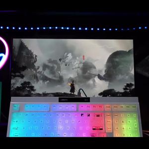 (HD1) Wolf Road L102 Highly Attractive Office Silent Membrane Keyboard Wireless Three-Mode Mechanical Feel Gaming E-sports Keyboard