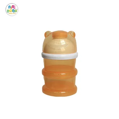 [AB] Nininano Tempat Susu Bubuk Sufor Susu Formula 2 Susun Baby Milk Powder Container Layer Snack Buah MPASI Serbaguna Set Tempat Makan Bayi Travel Mudik Portable Model Transparan Kepala Bear Kado Hadiah Bayi Anak BPA FREE