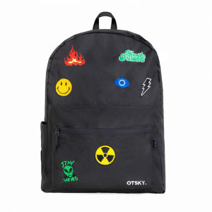 Otsky Backpack Tas Ransel Emoticon Bordir Premium Pria & Wanita