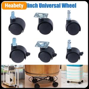 【2-3 days delivery】 1Pair 1inch Universal Wheel Swivel Caster Roller Wheel Furniture Office Chair Caster With Brake For Luggage Accessories
