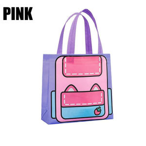Cute Tote Bag Waterproof Handbag for Kids Doorgift Tuition Colorful Dopamine Style Student Birthday Gift Party Reusable Bag