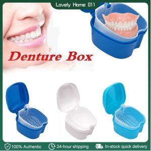 Wholesale Denture Bath Box Case False Teeth Storage Box with Hanging Net Container Storage Care