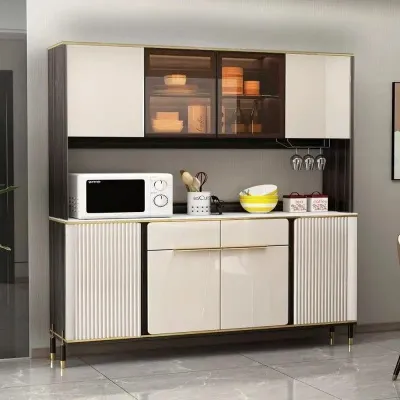 AUREO Kitchen-cabinet Rock Slab Dining Sideboard Wine Cabinet Living Room Against The Wall Modern Simple Living Room All-in-one Household Kitchen Cabinet Double Storage Cabinet