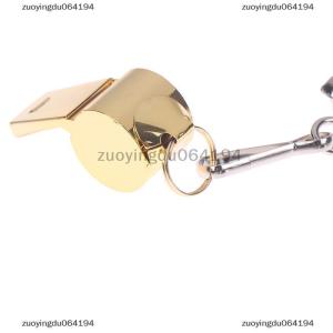 zuoyingdu064194 นกหวีดเชือกสแตนเลสสีทองห้อยคอนกหวีดช่วยชีวิตกลางแจ้ง