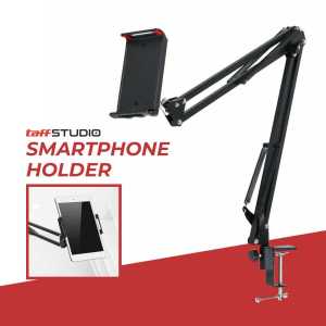 TaffSTUDIO Holder Tablet Smartphone Lazypod Stand Model Boom Arm Table - D9 Holder Tablet HP Smartphone Stand Lazypod Lazy Pod Lazypot Boom Arm Meja Dudukan Penyangga HP Tablet Adjustable Universal Fleksibel Holder Arm Table Desk Mount