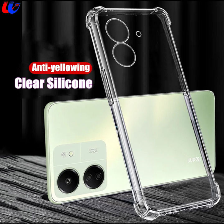 For Redmi 13C Case Back Cover For Xiaomi Redmi 13C Clear Shockproof Soft  Silicone Protect Phone Case For Redmi 13C Coque Funda