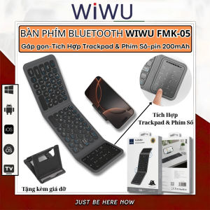 Bàn phím gấp gọn di động không dây bluetooth V5.2 tích hợp trackpad & phím số WIWU FMK-05 - Laptop Máy Tính Bảng iPhone