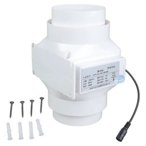 Easy To Install High Efficiency Duct Ventilation Fan Low Noise 12V For House Kitchen Quick Air Exchange in Small Spaces