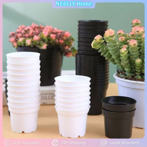 1-10 PCS Mini Seedling Pot Set Round Plastic Flowerpot Nursery with Drainage Holes Useful Garden Accessories Seedling Supplies