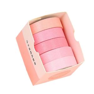 5Rolls Aesthetic Tape Decorative Tape Water Resistant Adhesive Paper Tape for Notebook Journal Photo Album 10mmX2M