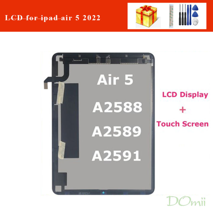 ต้นฉบับสำหรับ Apple iPad Air 5 5th Gen Air 5 2022 A2588 A2589 A2591จอ ...
