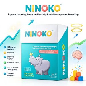NINOKO Children in Care Supplements [4 es] Improve Memory & Concentration儿童护脑素 [3g x15 Sachets/1]