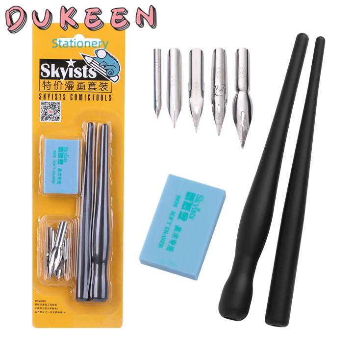 Dukeen Cartoon Manga Pen Tip Pen Set Anime Paint Drawing Multifunction ...