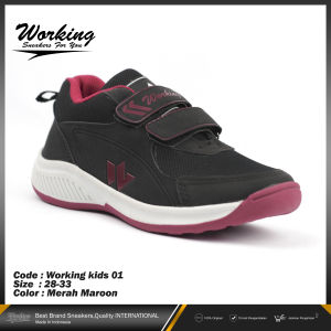 Sepatu Anak Laki laki dan Perempuan WORKING KIDS-A01 Sepatu sekolah anak