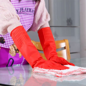 38cm Kitchen Latex Extended Gloves Laundry Dishwashing Rubber Housework Gloves Dish Clothes Washing