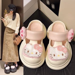[Free Shipping] Cute Cat Claw Clogs for Women High Heel Sandals for Outdoor Wear Beach Slippers Home Slippers Womens Closed-Toe Slippers